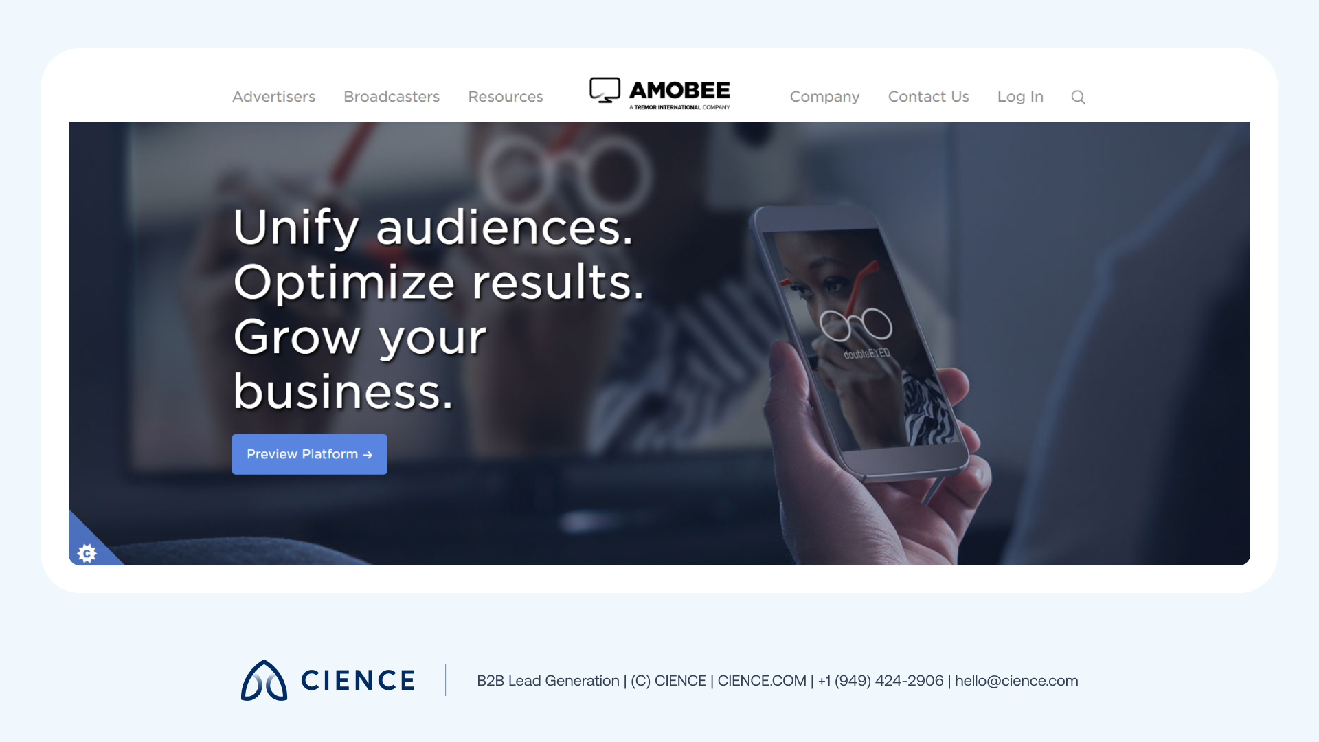 Amobee cross-channel programmatic advertising platform unifying TV, digital, and social campaigns